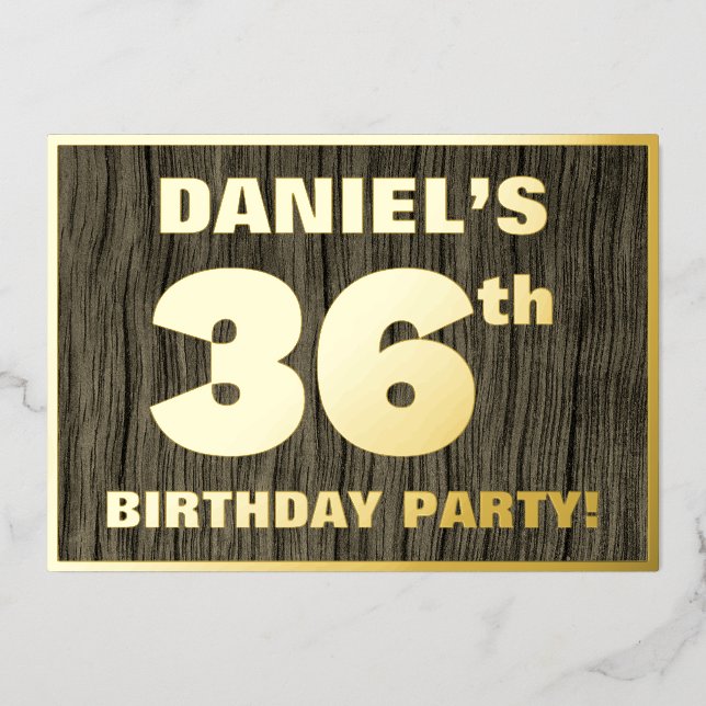 Invitation En Aluminium 36e fête d'anniversaire : Bold, Motif de céréales  (Recto)