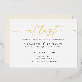 Invitation En Aluminium À Dernier Mariage horizontal