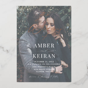 Invitation En Aluminium À peine là Shades - Mariage photo