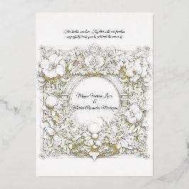 Invitation En Aluminium Acanthus, Mariage délicieux et luxuriant
