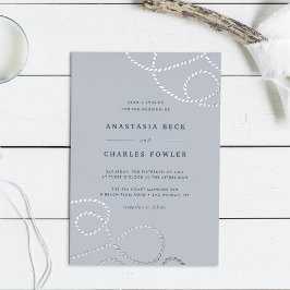 Invitation En Aluminium Aigu | Mariage de corde nautique