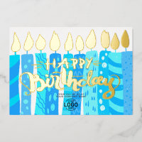 Ajouter Logo Amusants Sky Blue Candles Entreprise 