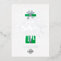 Ajouter Logo Green Gift Fireworks Business Anniver