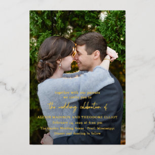 Invitation En Aluminium Alexis Elegant Mariage moderne