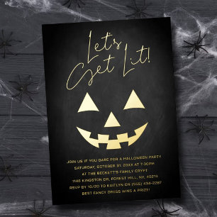 Invitation En Aluminium Allumons les lumières ! Soirée d'Halloween pour ad