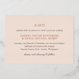 Invitation En Aluminium Andrea Tan Mariage élégant