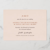 Andrea Tan Mariage Élégant Enregistrer La Date