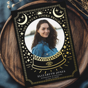 Invitation En Aluminium Annonce de photo de remise de diplôme de Boule de 