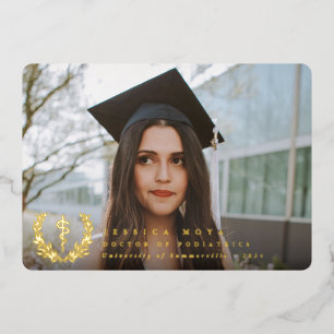 Invitation En Aluminium Annonce de remise de diplôme de l'école de médecin