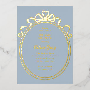 Invitation En Aluminium Antique Ribbon Bow Victorian Frame Fête des mariée