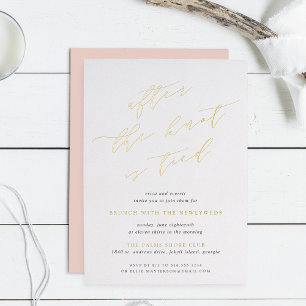 Invitation En Aluminium Après le noeud est lié Brunch Mariage