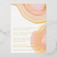 Aquarelle Abstraite Paint Swirl Douche Or