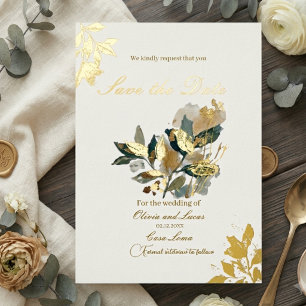 Invitation En Aluminium Aquarelle botanique feuille d'eucalyptus moderne o