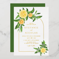 Aquarelle Citrons et Oranges Arche Mariage