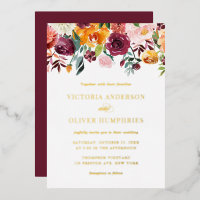 Aquarelle L'automne fleurit Floral Mariage