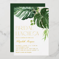 Aquarelle Monstera Feuille Dîner nuptial d'été