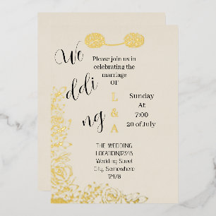Invitation En Aluminium Arabe romantique unique minimaliste simple