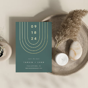 Invitation En Aluminium Arche à huile   Minimal moderne Enregistrer la car