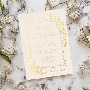 Invitation En Aluminium Artistiques Botaniques Florales Paisley Mariage Mu