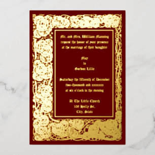Invitation En Aluminium Arts vintages et artisanat Style Mackintosh Rose f