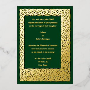 Invitation En Aluminium Arts vintages et métiers d'art 1904 Mariage fronta