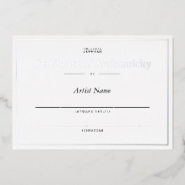 Invitation En Aluminium Authentification personnalisée du certificat d'hui