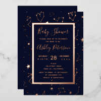 Baby shower bleu marine étoile de constellation ca