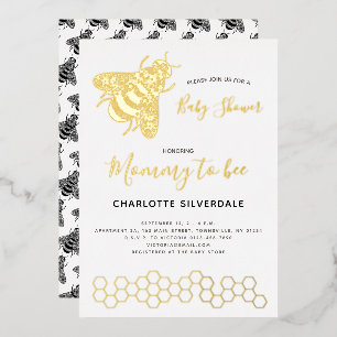 Invitation En Aluminium Baby shower d'abeilles