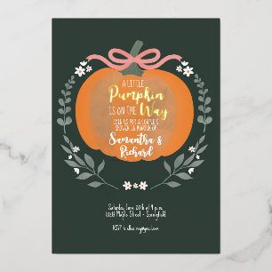 Invitation En Aluminium Baby shower d'Halloween