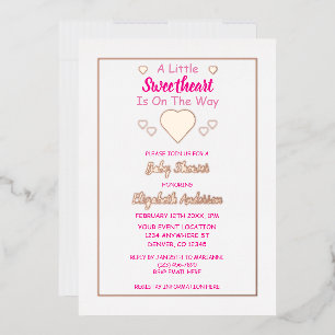 Invitation En Aluminium Baby Shower Petit Chéri