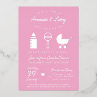 Baby Shower Rose Faites Trembler et Rouler