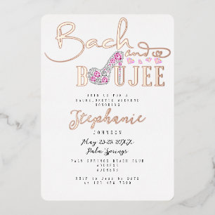 Invitation En Aluminium Bach & Boujee Diamond Glam Bachelorette Rose