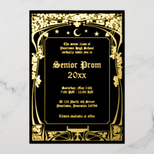 Invitation En Aluminium Bal Art Nouveau