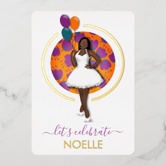 Invitation En Aluminium Ballons et fleurs pour la fête de mariage de la fe