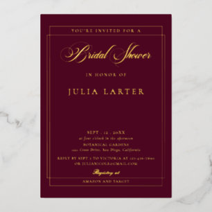 Invitation En Aluminium Baptême de mariage calligraphie Bourgogne ivoire c