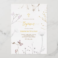 Baptême fleur sauvage délicat