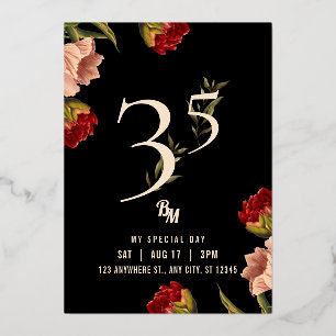Invitation En Aluminium Baroque Avant-Garde Luxe BM 35e Anniversaire