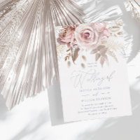 Beau Blush Floral Mariage Argent