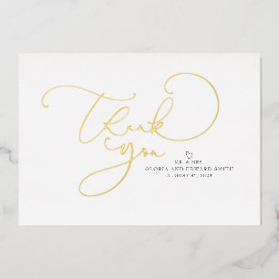 Invitation En Aluminium Beau Script Mr et Mme Mariage Merci
