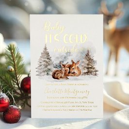 Invitation En Aluminium Bébé il fait froid à l'extérieur du Baby shower de