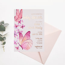 Bisous de papillon & Vœux de bébé | Baby Shower Ro