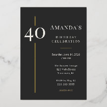 Black Gold 40th Milestone Birthday Celebration