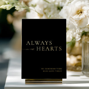 Invitation En Aluminium Black & Gold toujours dans nos coeurs Signer