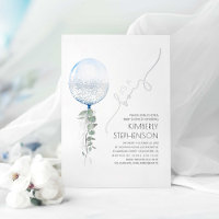 Bleu et argent Baby shower à ballets