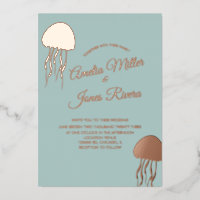 Blush de mariage en forme de méduse dorée pressée