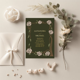 Invitation En Aluminium Boho Chic Retro Floral Retro