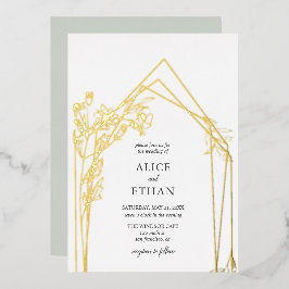 Invitation En Aluminium Boho Flowers Mariage géométrique