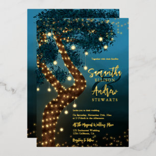 Invitation En Aluminium Boho magique enchanté forêt mariage de bois