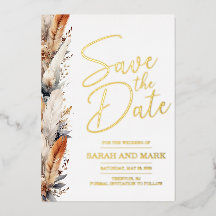 Boho moderne Sauvez la date avec la photo Retour |