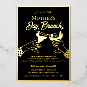Invitation En Aluminium Brunch de la fête des Mères
